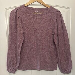 LOFT Purple Long Sleeve Top